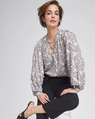 Chico's - Crepe Embroidered Blouse
