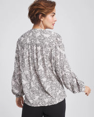 Chico's - Crepe Embroidered Blouse