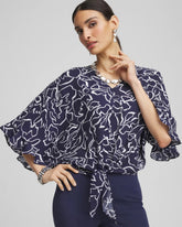Chico's - Ecovero™ Tie-Front Frill Sleeve Blouse