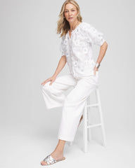 Chico's - Applique Embroidered Top