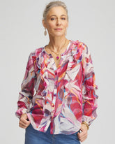 Chico's - Abstract Ruffles Crinkle Blouse