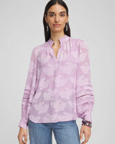 Chico's - Textured Jacquard V-Neck Blouse
