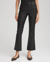 Chico's - Coated Girlfriend Cropped Flared Jeans