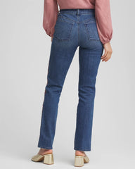 Chico's - Lace Embroidered Pull-On Straight Jeans