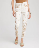 Chico's - Embellished Girlfriend Slim Ankle Jeans