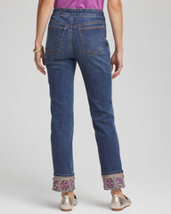 Chico's - Embellished Pull-On Slim Ankle Jeggings