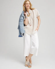 Chico's - No Stain Pull-On Wide Capri Jeans