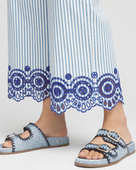 Chico's - Eyelet High-Rise Wide Cropped Jeans