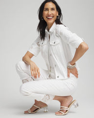 Chico's - No Stain Embellished Pull-on Cropped Jeans