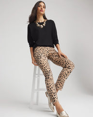 Chico's - Leopard Girlfriend Slim Ankle Jeans