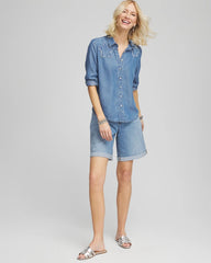 Chico's - Girlfriend Cuffed Swing Denim Shorts