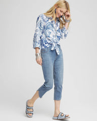 Chico's - Pull-On Dolphin-Hemmed Capri Jeans
