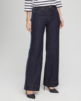 Chico's - Petite Frayed High-Rise Wide-Leg Jeans