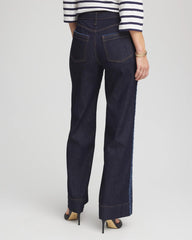 Chico's - Petite Frayed High-Rise Wide-Leg Jeans