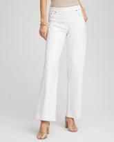 Chico's - Petite Seeded Pull-On Wide-Leg Jeans