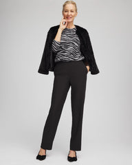 Chico's - Textured Straight Tapered Ankle Pants