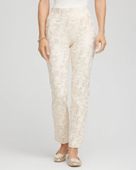 Chico's - Juliet Golden Foiled Slim Ankle Pants