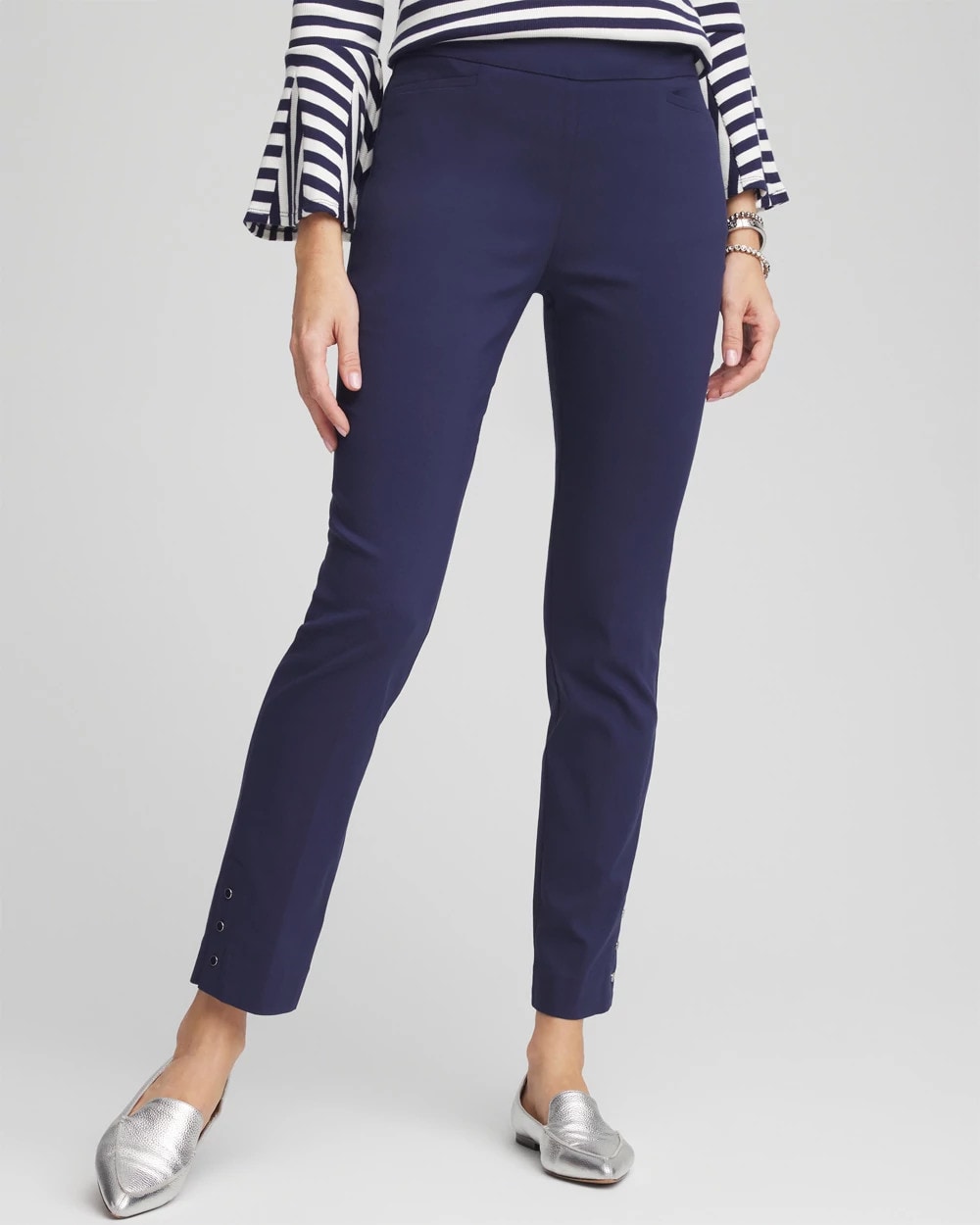Chico's - Brigitte™ Pull-On Slim Rivet Ankle Pants