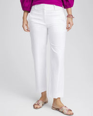 Chico's - Striped Straight-Leg Cropped Pants