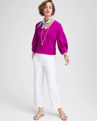 Chico's - Striped Straight-Leg Cropped Pants