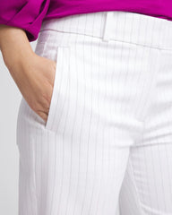 Chico's - Striped Straight-Leg Cropped Pants