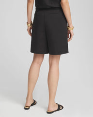 Chico's - Sateen Tab-Front A-line Shorts