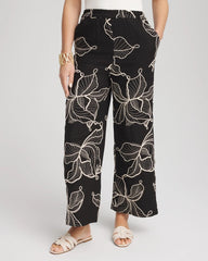 Chico's - Embroidered Wide-Leg Cropped Pants