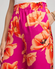 Chico's - Tropical Smocked Pull-On Pants