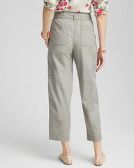Chico's - Poplin Pull-On Tapered-Leg Cropped Pants