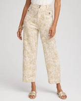 Chico's - Printed Cropped Straight-Leg Pants