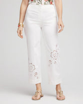 Chico's - Sateen Cutout Cropped Pants