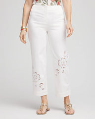 Chico's - Sateen Cutout Cropped Pants