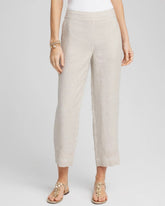 Chico's - Linen Pull On Waist Cropped Pants