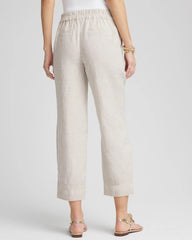 Chico's - Linen Pull On Waist Cropped Pants