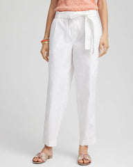 Chico's - Poplin Pull-On Tapered-Leg Cropped Pants