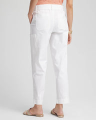 Chico's - Poplin Pull-On Tapered-Leg Cropped Pants