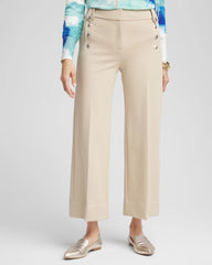 Chico's - Button Knit Twill Cropped Pants