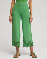 Chico's - Satin Eyelet Hem Culottes