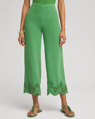 Chico's - Satin Eyelet Hem Culottes