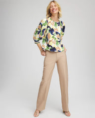 Chico's - Petite Cotton Straight-Leg Trousers