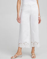Chico's - Cotton Sateen Cut Work Crops