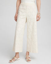 Chico's - Textured Wide Leg Cropped Pants