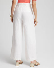 Chico's - Belted Pleated Wide-Leg Linen Pants
