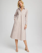 Chico's - Vanilla Chai Striped Shirtdress