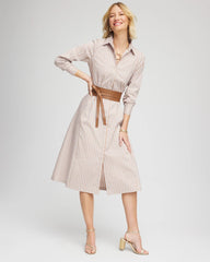 Chico's - Vanilla Chai Striped Shirtdress