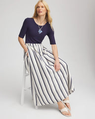 Chico's - Mixed Metallic Striped Maxi Dress