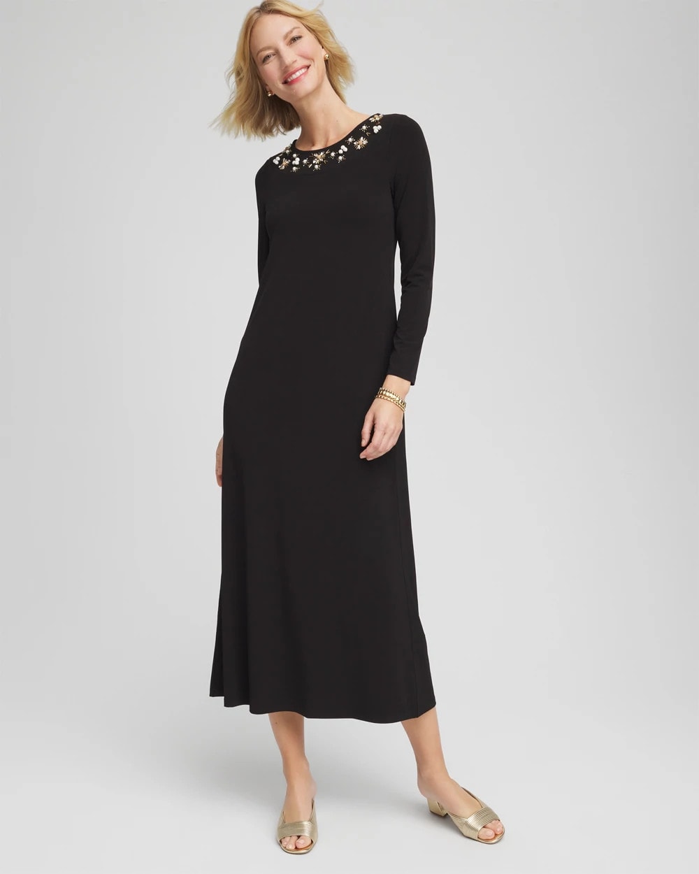 Chico's - Embellished Column Maxi Dress