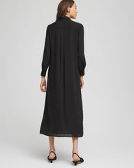 Chico's - Sequined Long-Sleeved Maxi Shirtdress