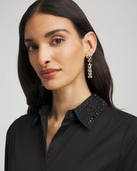 Chico's - Sequin Collar Midi Shirtdress