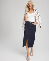 Chico's - High-Rise Straight Stretch-Denim Skirt